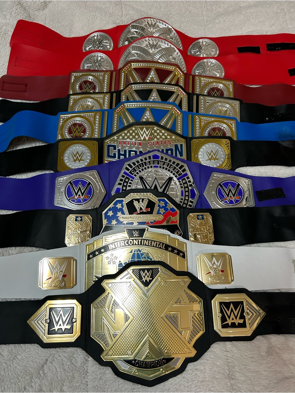 Mattel Wrestling Belts LOT